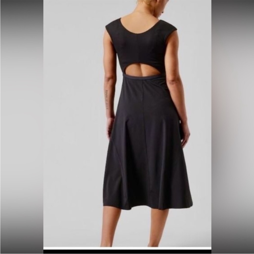 Athleta Black Midi Dress - Picture 2 of 8